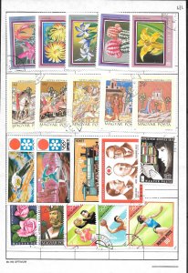 HUNGARY #Z41 Mixture Page of 20 stamps.  Collection / Lot