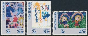 New Zealand 1986 Health Stamps - Children's Paintings Set of 3 SG1400-1402 MNH 2