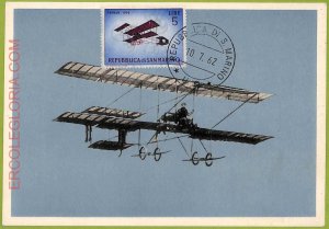 ad3241 - SAN MARINO - Postal History - MAXIMUM CARD -  1962  Airplane