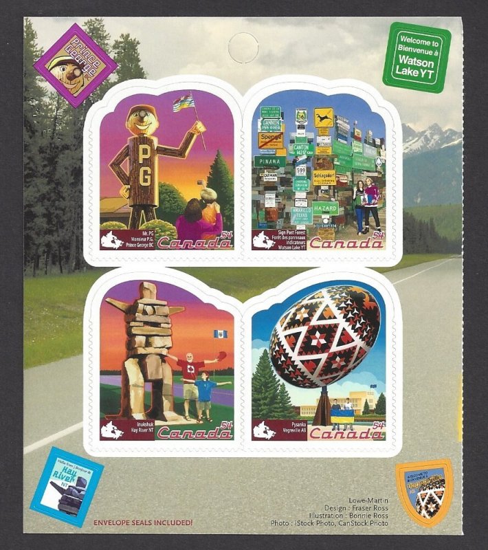 Canada #2336 MNH Bklt.pane, Canadian roadside attractions, issued 2009