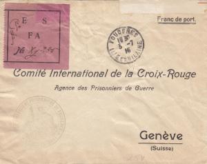 1915, POW Fougeres, France to Red Cross, See Remark (C2131)