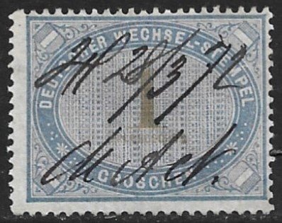 GERMANY 1871 1gr Bill of Exchange Revenue Erler No.AJ17 VFU