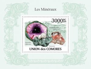 COMOROS - 2010 - Minerals - Perf Souv Sheet - Mint Never Hinged