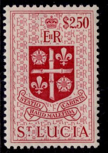 ST. LUCIA QEII SG184, $2.50 carmine, M MINT. Cat £11.