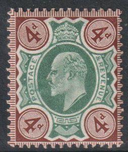 GB Scott 133 - SG238, 1902 Edward VII 4d MH*