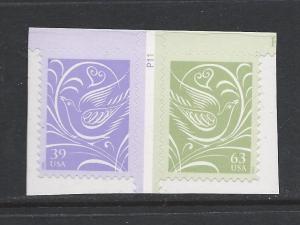 U.S. Sc.# 3998-99  mint unhinged self adhesive pair