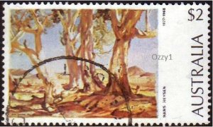 Australia 1974 Sc#574, SG#566 $2 Red Gums - Hans Heysen Painting USED.