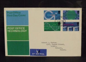 15391   GREAT BRITAIN   FDC # 601-604     Post Office Technology