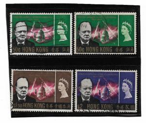 HONG KONG 1966 4 STAMPS SET VERY FINE USED