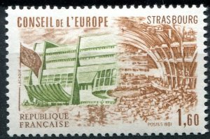 France Sc#1O28 MNH, 1.60f multi, Council of Europe (1981)