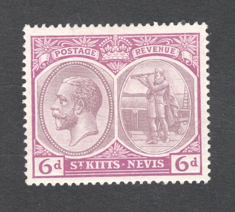 St. Kitts-Nevis, Scott #30   VF/XF, Unused, Original Gum, CV $4.00 ... 6000015