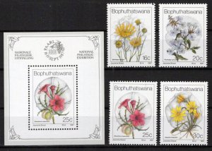 South Africa Bophuthatswana 192-195 MNH Wildflowers Plants ZAYIX 0424S0138