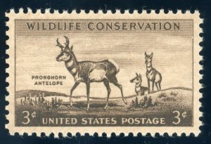 US Stamp #1078 Wildlife Conservation 3c - PSE Cert - SUP 98 - MOGNH - SMQ $70.00