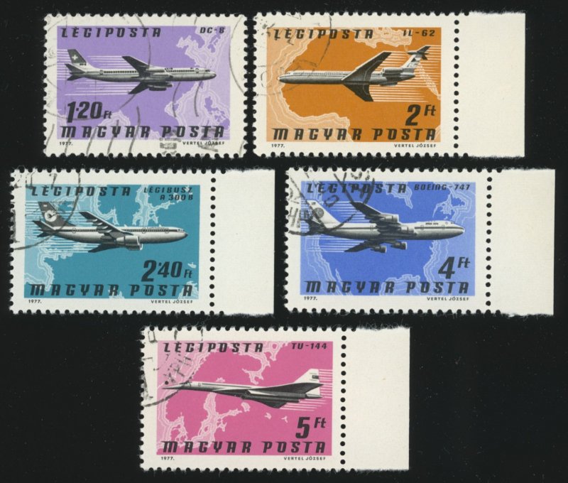 HUNGARY Sc C378-82 VF/Used - 1977 Passenger Jets