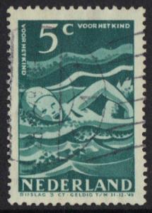 Netherlands  #B190  used  1948   child welfare 5c