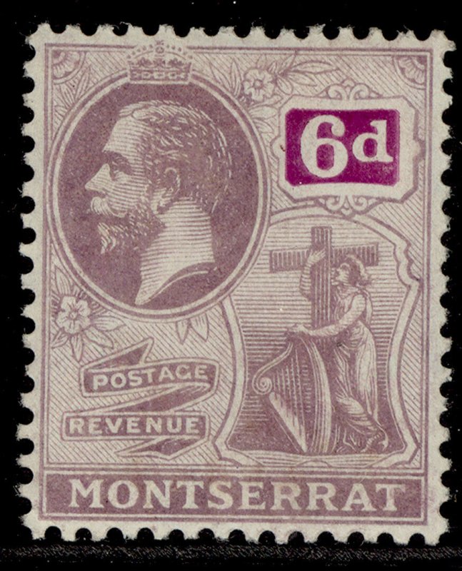 MONTSERRAT GV SG77, 6d pale & bright purple, M MINT.