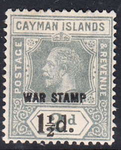 CAYMAN ISLANDS # MR 7 - Mint - small hinge remnant - SG # 58  War Stamp