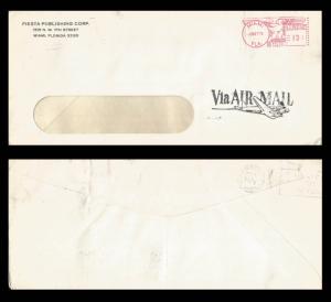 B)1974 USA, EAGLE, FIESTA PUBLISHING CORP, U.S POSTAGE, CIRCULATED COVER FROM US