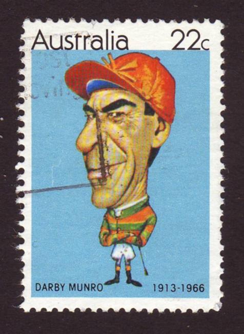 Australia 1981 Sc#772, SG#776 22c Jockey Darby Munro USED.