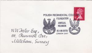 GB 1979 Polish Regimental Colours Foundation Reunion Special Cancel Cover VGC