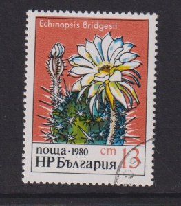 Bulgaria   #2726B  cancelled  1980  blooming cacti  13s