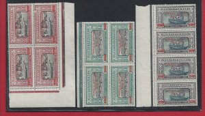 1924 SOMALIA, n . 55/57 Manzoni 3 STAMPS IN QUARTINA MNH / ** EXCELLENT QUALITY