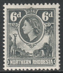 Northern Rhodesia Scott 68 - SG68, 1953 Elizabeth II 6d MH*