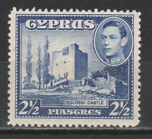 CYPRUS 1938 KGVI CASTLE 21/2PI