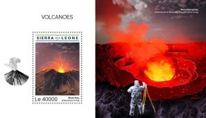 SIERRA LEONE - 2018 - Volcanoes - Perf Souv Sheet - Mint Never Hinged