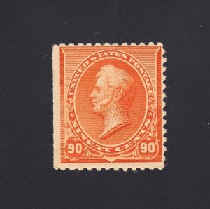 Scott #229 90c Orange - Weiss Cert - Mint OG Hinged