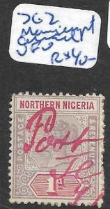 NORTHERN NIGERIA (P1309B) QV 1D SG2 MANUSCRIPT JEBBA IN RED VFU