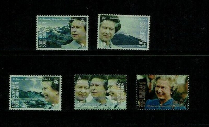 South Georgia: 1992,40th Anniversary Accession of Queen Elizabeth II MNH set