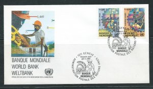 UN Geneva 173-4 1989 World Bank Geneva Cachet FDC