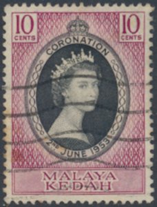 Kedah Malaya  SC# 155 Used  Coronation see details & scans