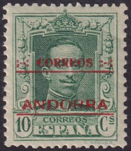 Andorra Spanish 1928 Sc 3 MNH** light corner crease