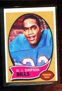 1970 TOPPS OJ SIMPSON EX