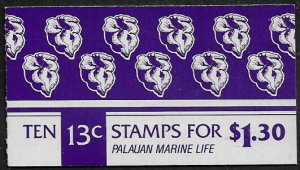 Palau #13a MNH Complete Booklet - Marine Life