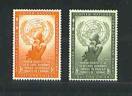 UN New York issue Sc. # 29-30 f-vf mnh complete set 