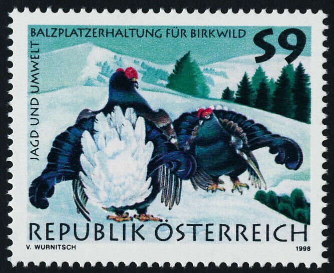 Austria 1747 MNH Birds, Black Cocks