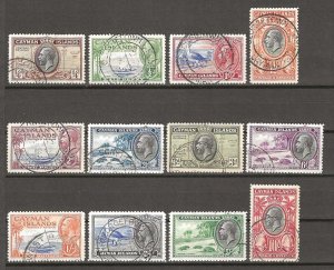 CAYMAN ISLANDS 1935 SG 96/107 USED Cat £225