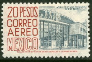 MEXICO C217 $20Pesos 1950 Definitive 2nd Printing wmk 300 HORIZ MINT, NH. VF.