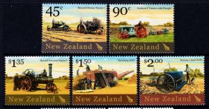 New Zealand 2004 Historic Farm Equipment Complete Mint MNH Set SC 1930-1934