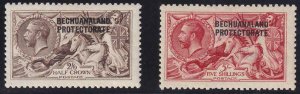 Bechuanaland 1913-1924 SC 92a-93a MLH De La Rue Printings 