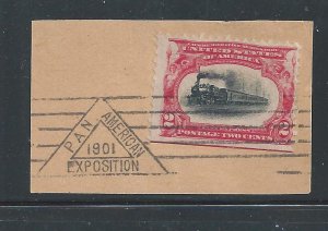 #295 Pan American Exposition 1901 Cancel On Piece