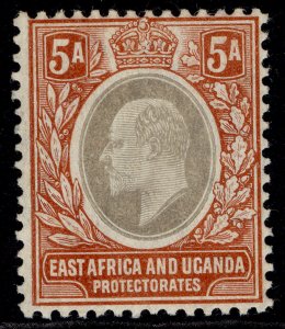 EAST AFRICA and UGANDA EDVII SG24, 5a grey & orange-brown, M MINT. 