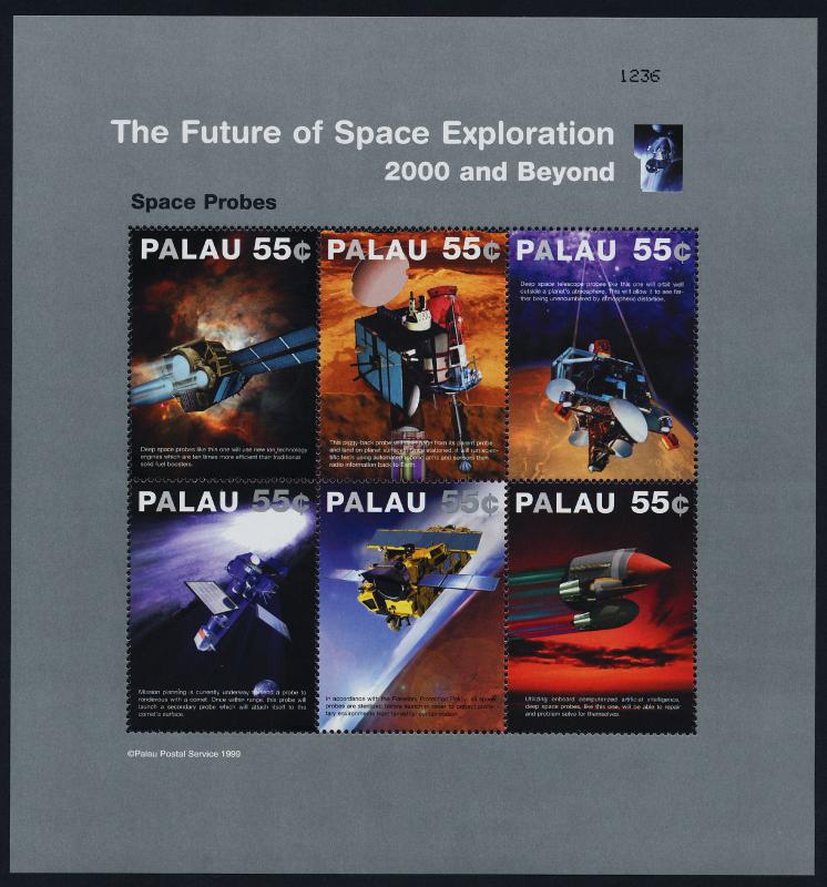 Palau 533-7 MNH Future Space Craft, Future of Space Exploration