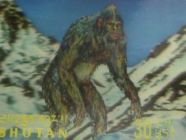 ​BHUTAN- 1970 SC#117B  ABOMINABLE SNOW MAN  3D MNH STAMP- VERY FINE