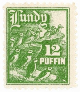 (I.B) Cinderella Collection : Lundy Puffin 12p (1930)