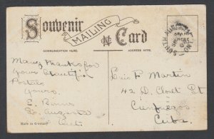 Canada Sc 90 on 1905 PPC St. Anne de Beaupre, Quebec to St. Pierre & Miquelon