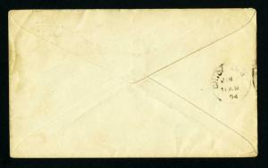 Cover from The Concord State Bank, Dixon, Nebraska to Chicago, IL dated 1-6-1894